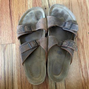 Size 39 Brown Leather Birkenstock Birkenstocks Sandals